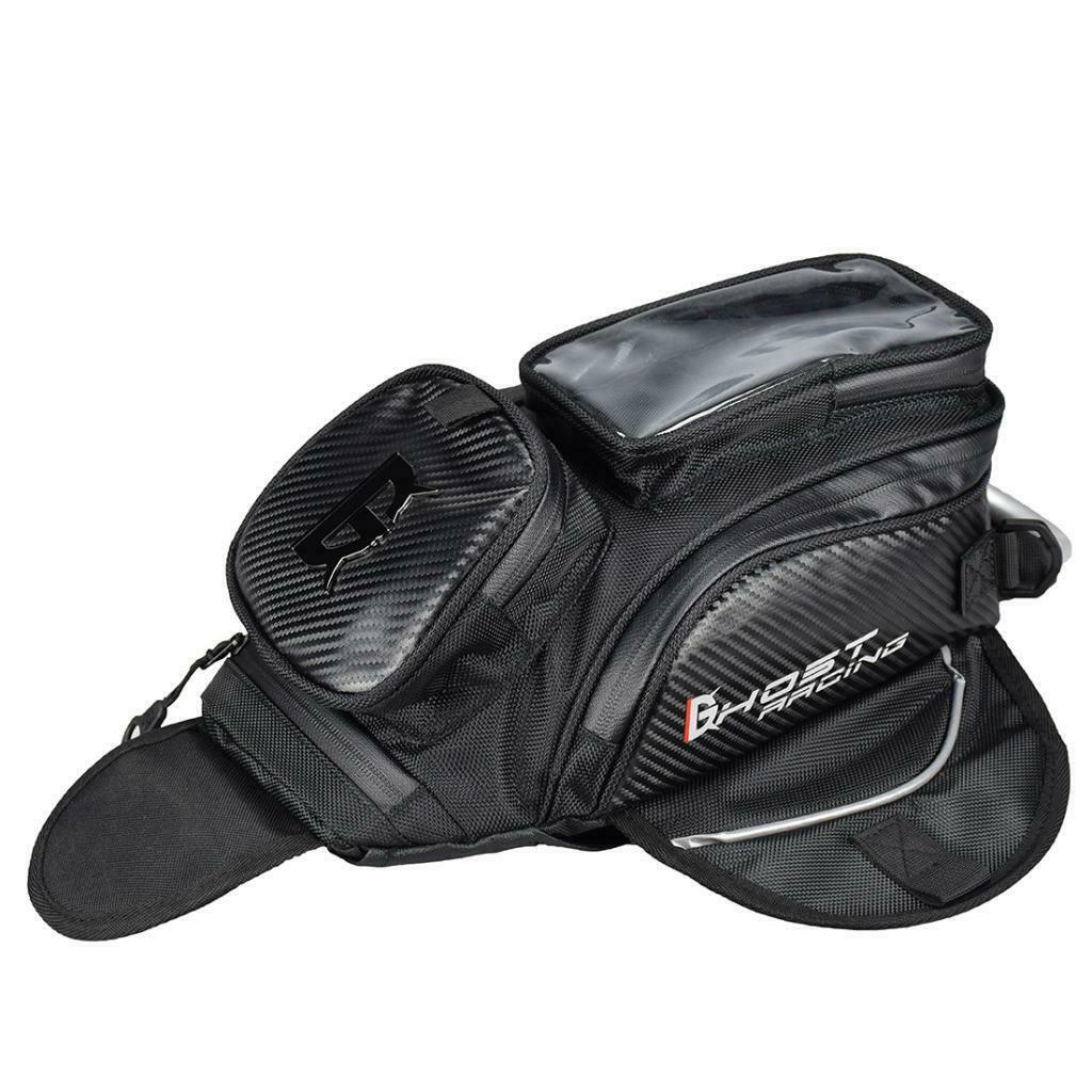 Black Magnetic Motorcycle Oil Fuel Tank Bag Waterproof Phone Holder, New