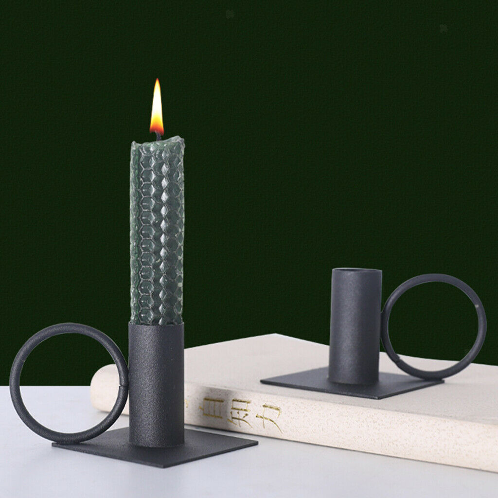 2x Romantic Taper Candle Holder Candlestick Coffee Home Table Ornaments