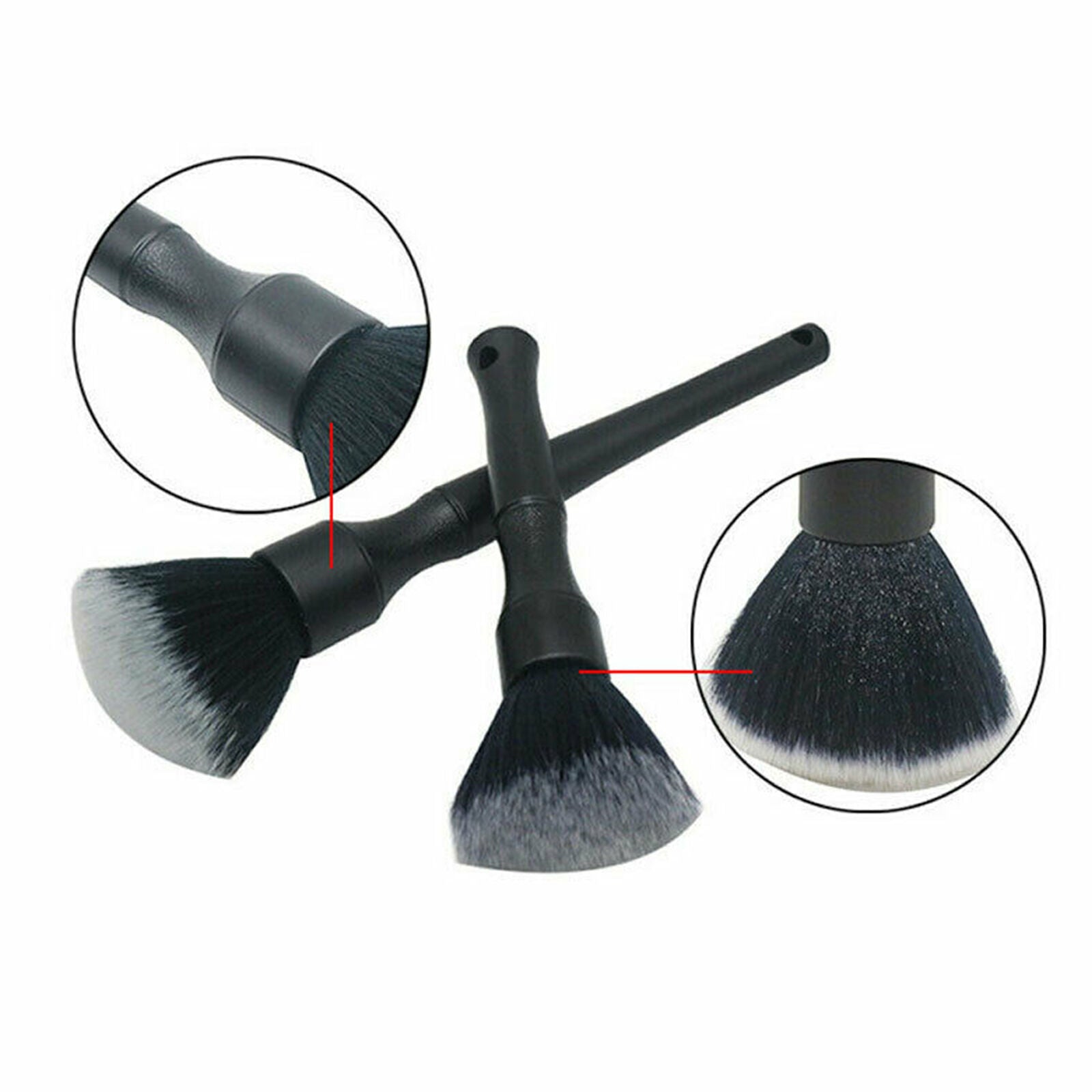 2pcs Car Brush Soft Detailing Brush Set Interior Brush Cleaning Brush Set