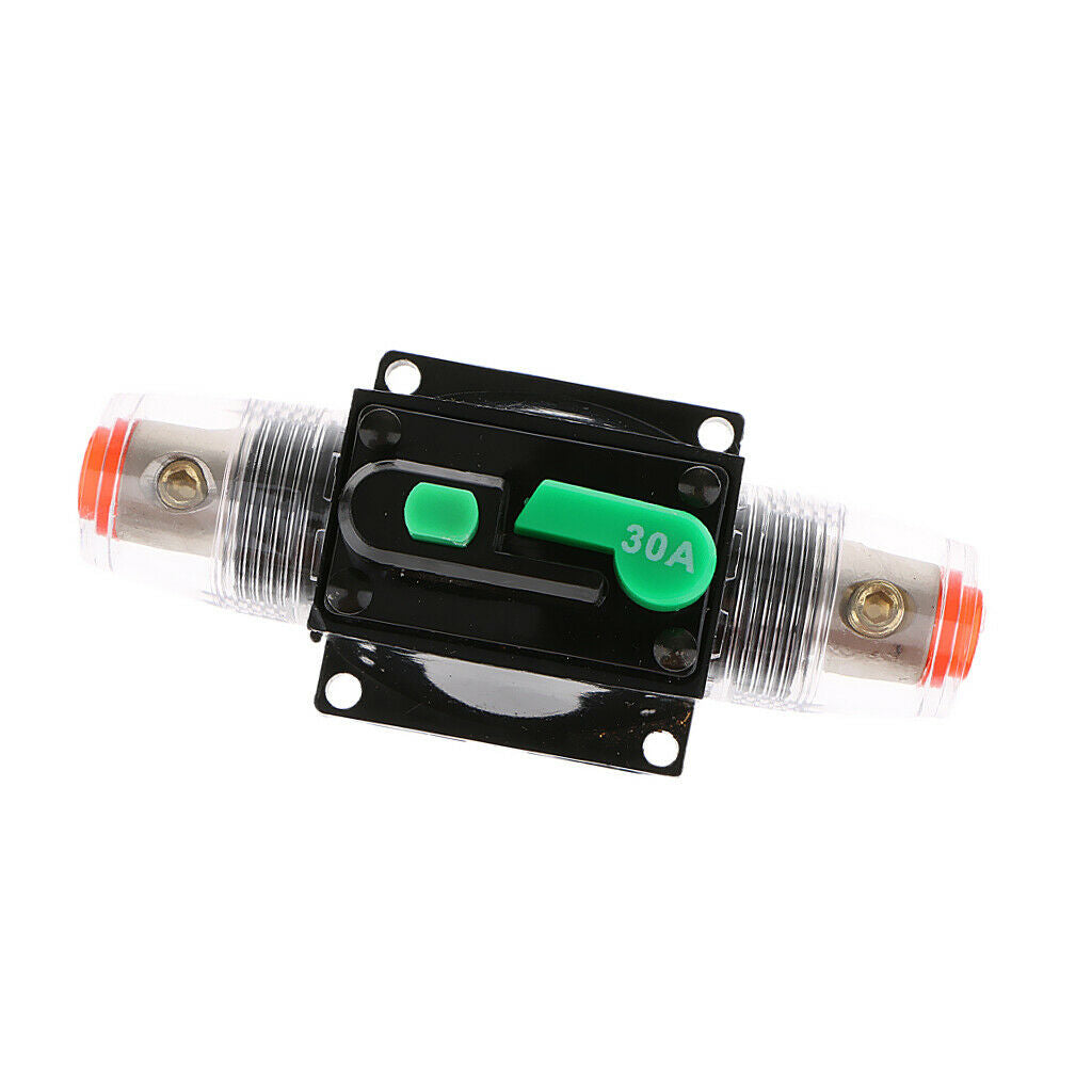 2x Integrated Circuit Breaker Fuse 30A Car Audio Bracket for Protection of