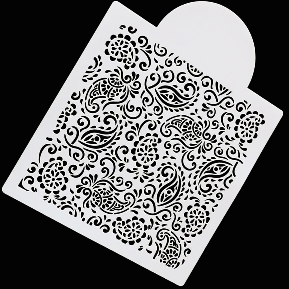 Paisley Cake Fondant Cupcake Decorating Baking Cupcake Templates Stenci.l8