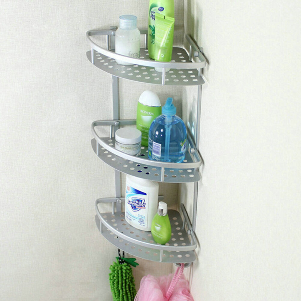 Bathroom Accessories Space Aluminum Shower Caddy Wire Basket Storage Shelves BDA