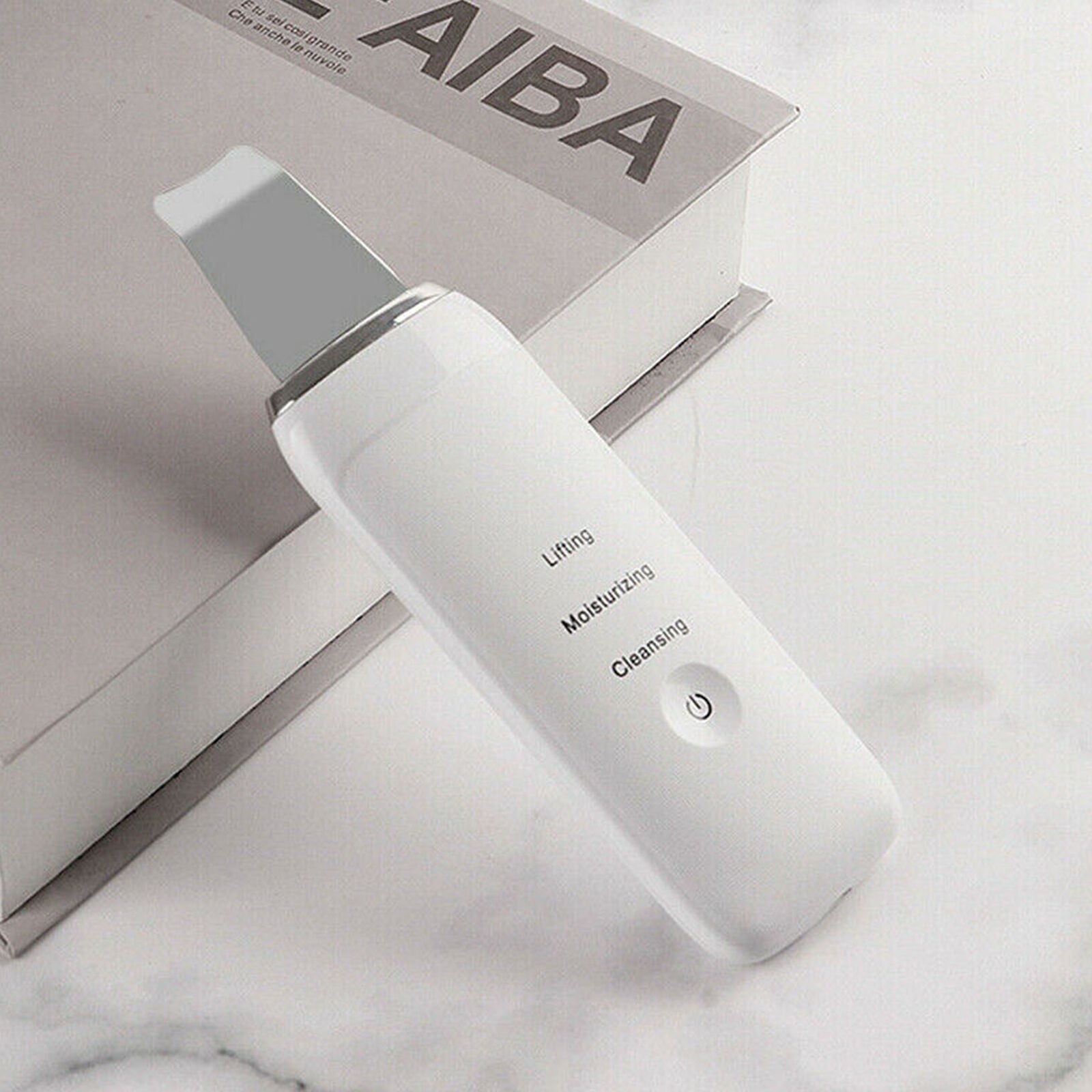 Rechargeable Ultrasonic Scrubber Skin Spatula Facial Cleaner Peeling Massage Spa