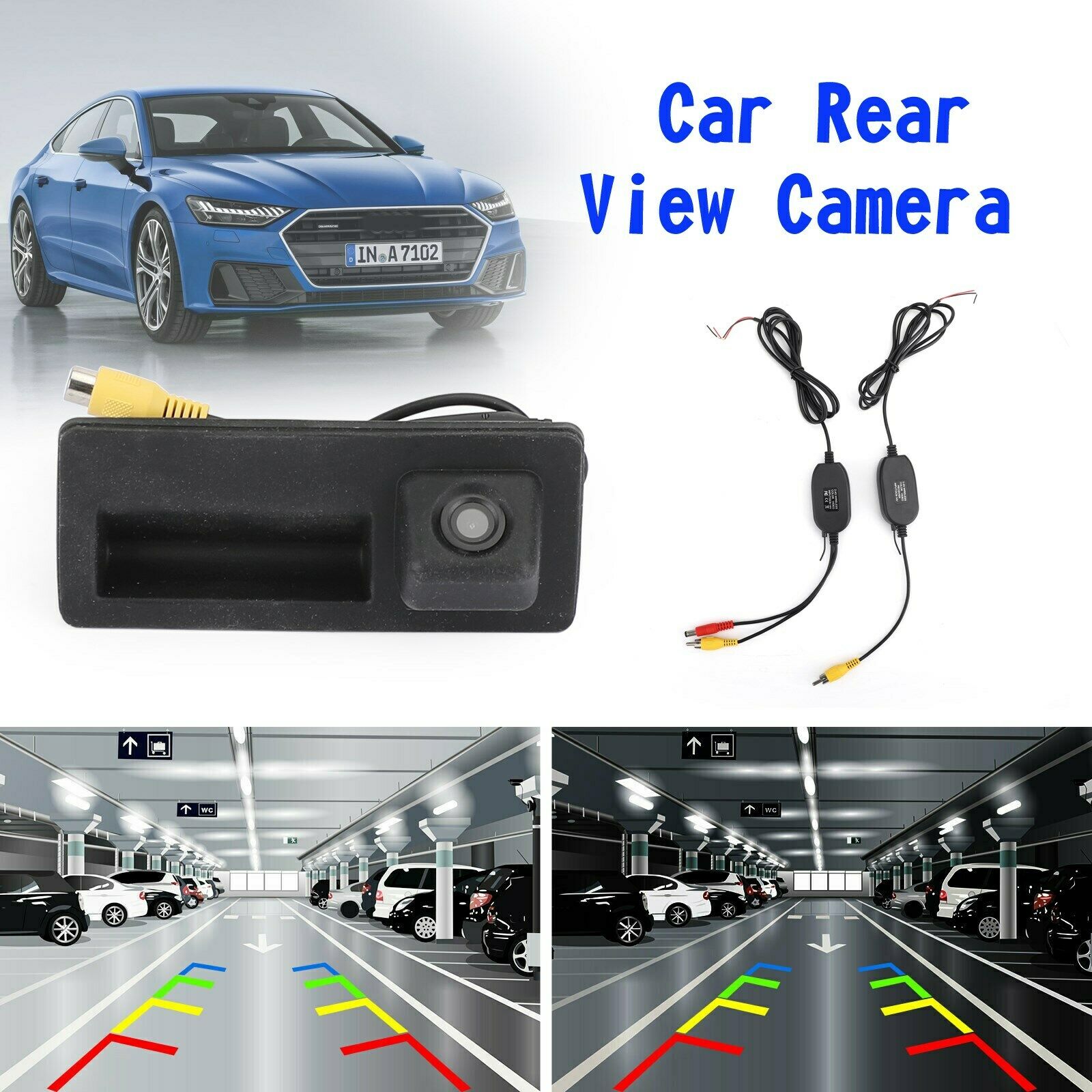 Car Trunk Handle CCD Wireless Backup Camera Fit for A4L A6L A3 S5 S3 Q3 Q5 Q7 CN