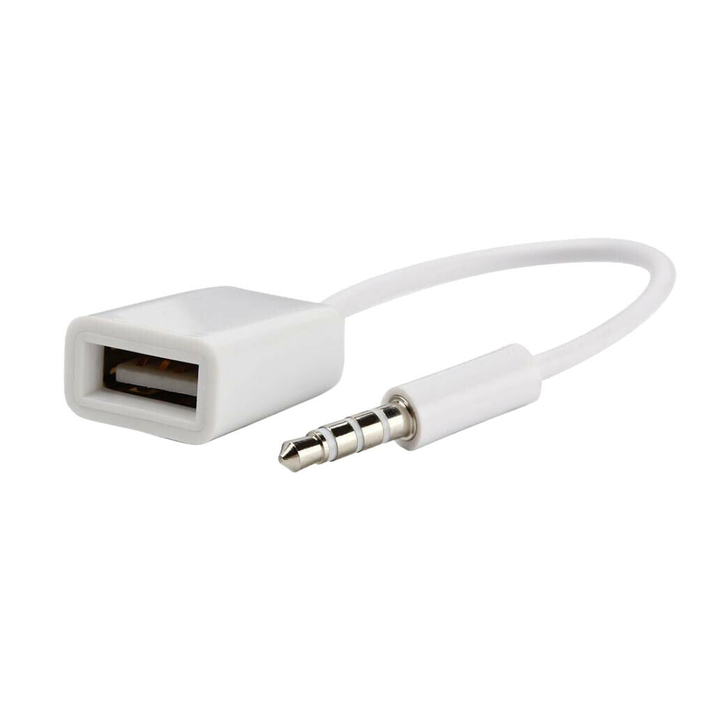 3.5mm Male AUX   To USB 2.0 Female Converter Cable For Car MP3