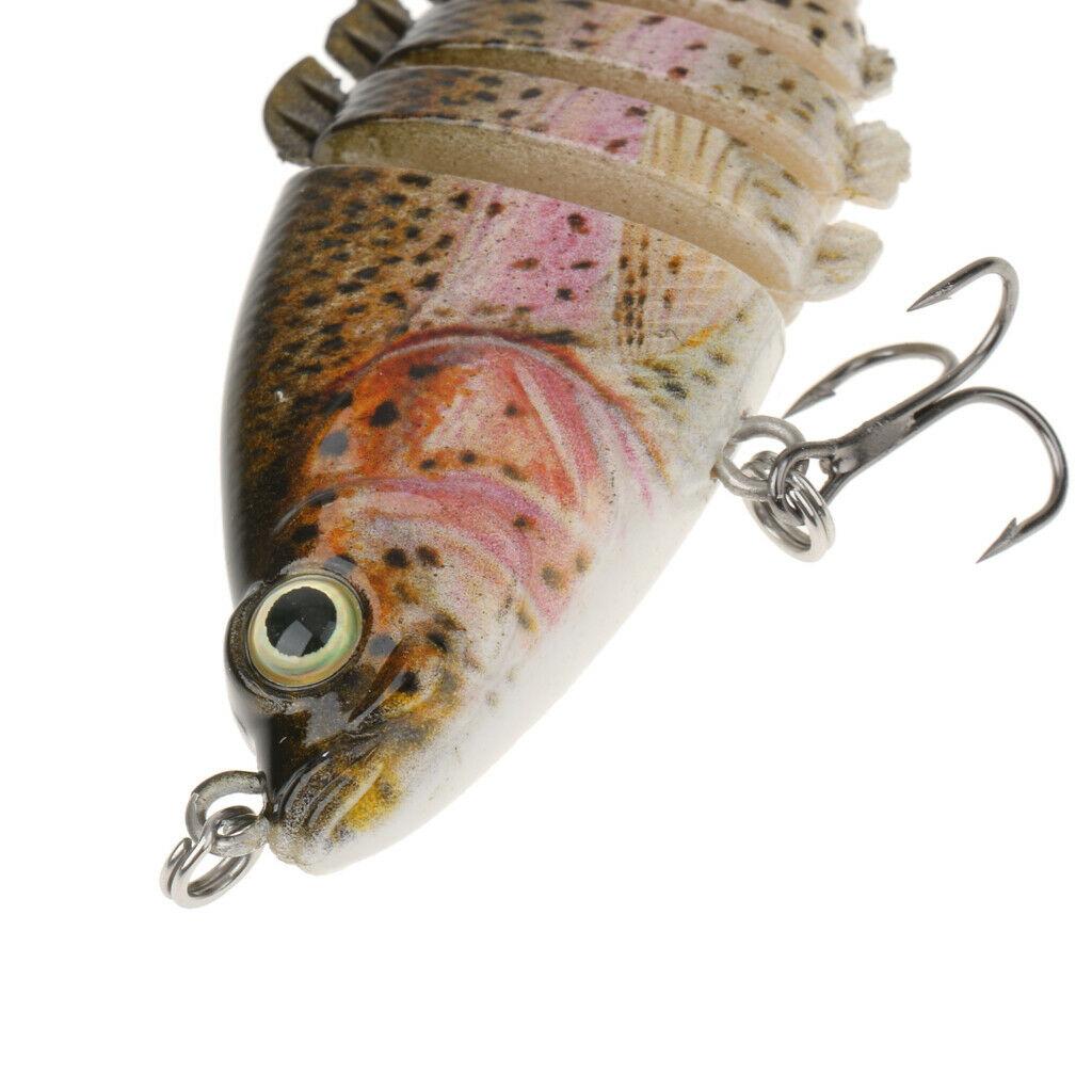 3.5" Multi Jointed Bass Pike Fishing Hard Lure Swimbait Minnow LIFE-LIKE