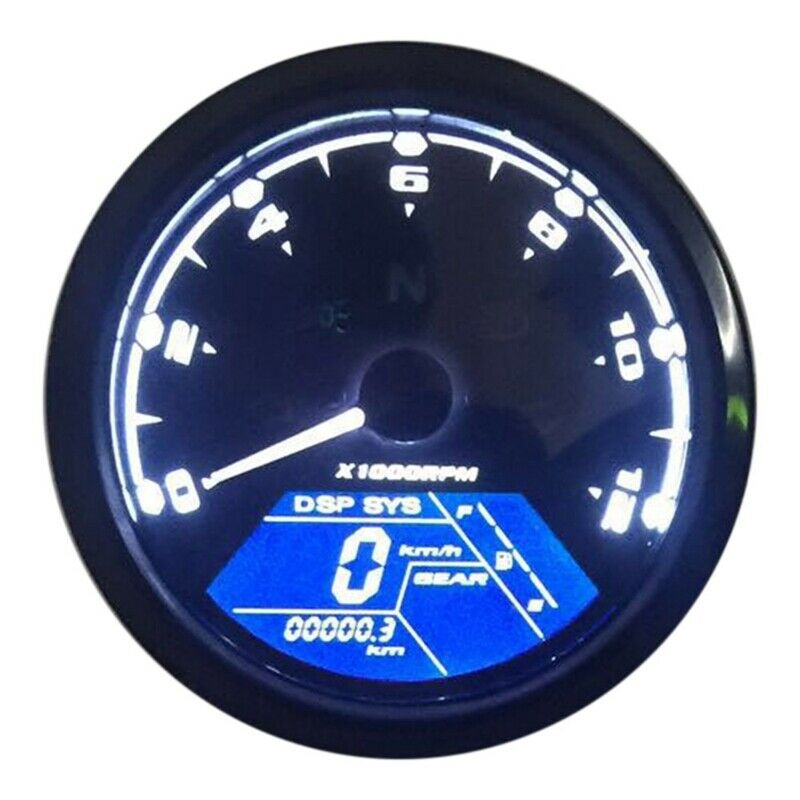 8-18V Universal LCD Digital Tachometer Speedometer Odometer Motorcycle MotorbiD7