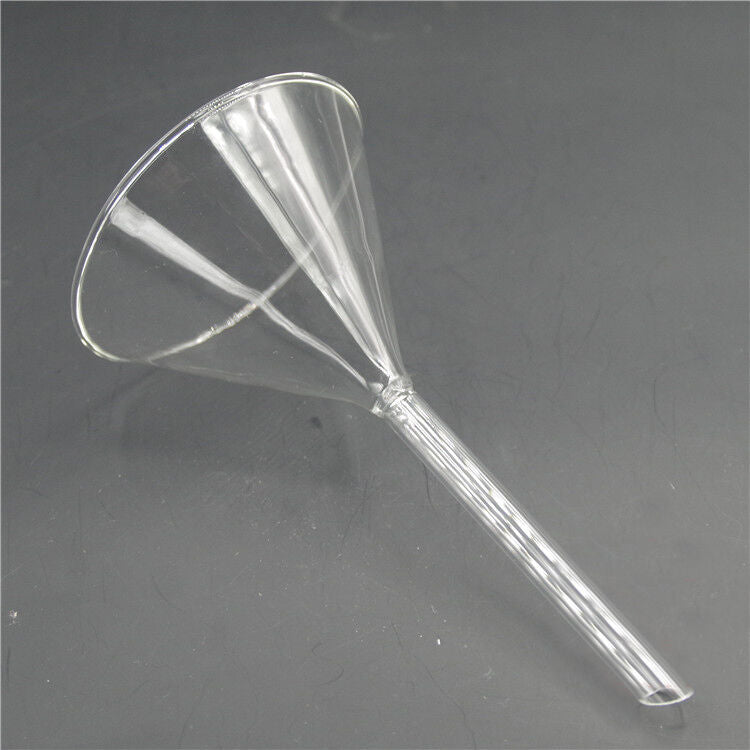 60mm Transparent Glass Powder Triangle Cone Funnel Lab Laboratory Glassware