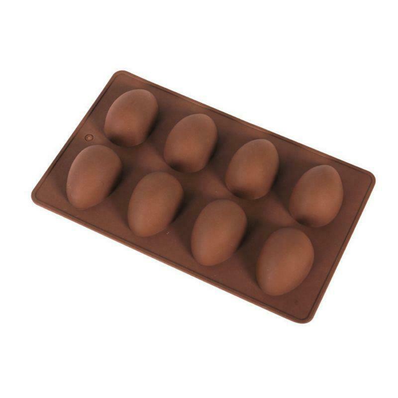 8 Easter Egg Shape Cake Soap Mold Silicone Mould Chocolate Decoration Baking