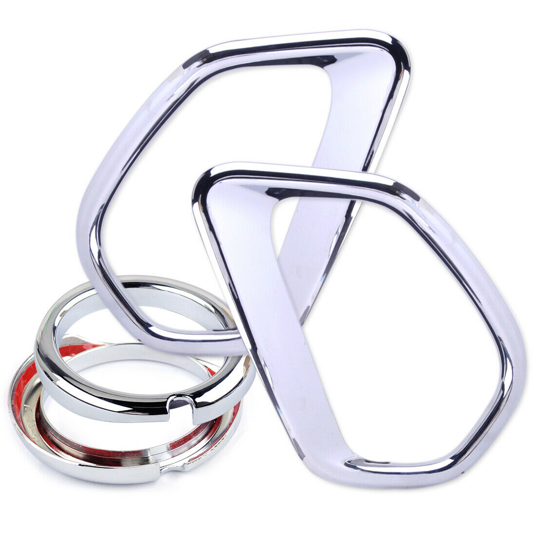 Front Rear Fog Light Lamp Ring Cover Trim Fit for MITSUBISHI Outlander 16-17 An