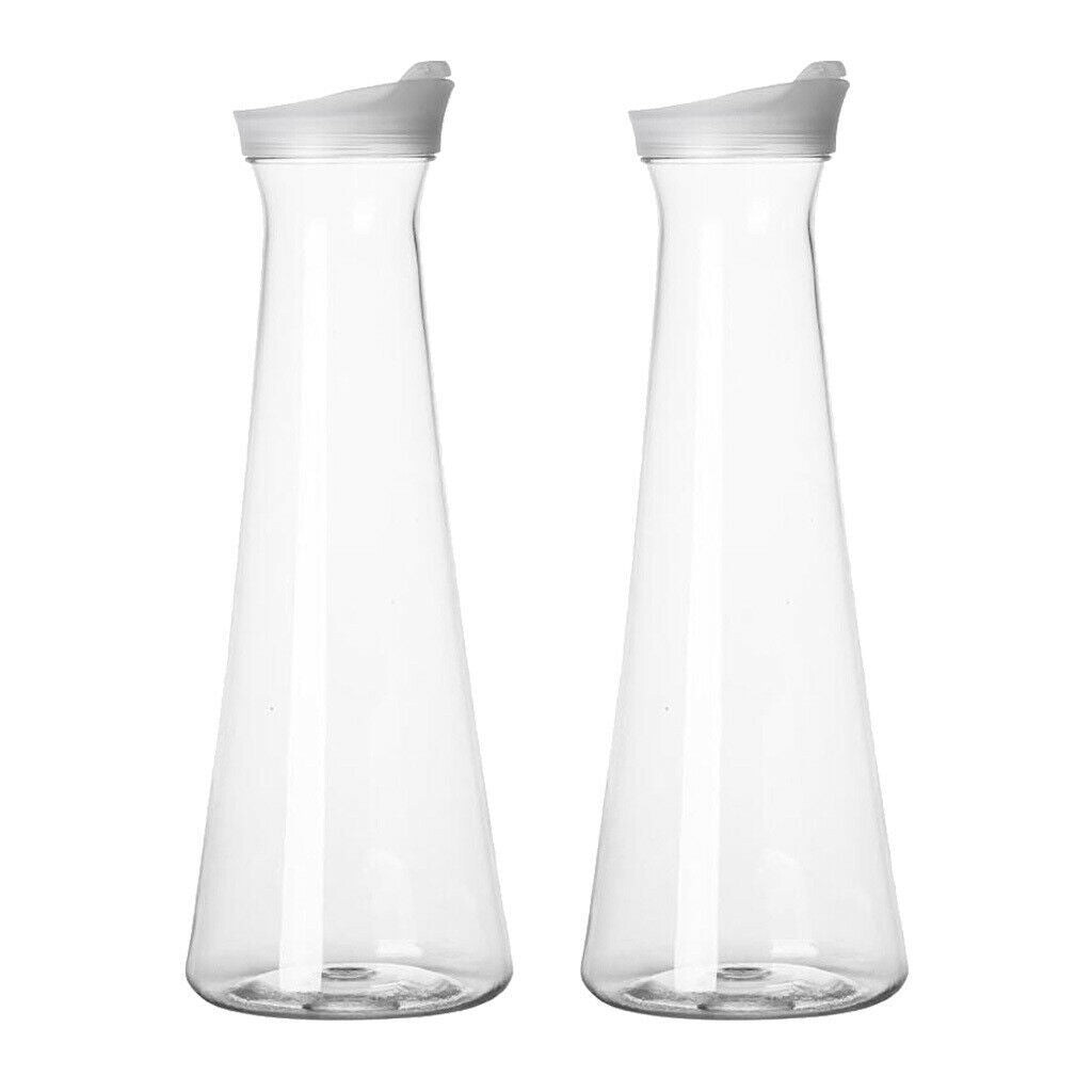 2 Pieces Cold Water Pitchers Juice Iced Tea Jug Jar 1500ml(50oz) Narrow Neck