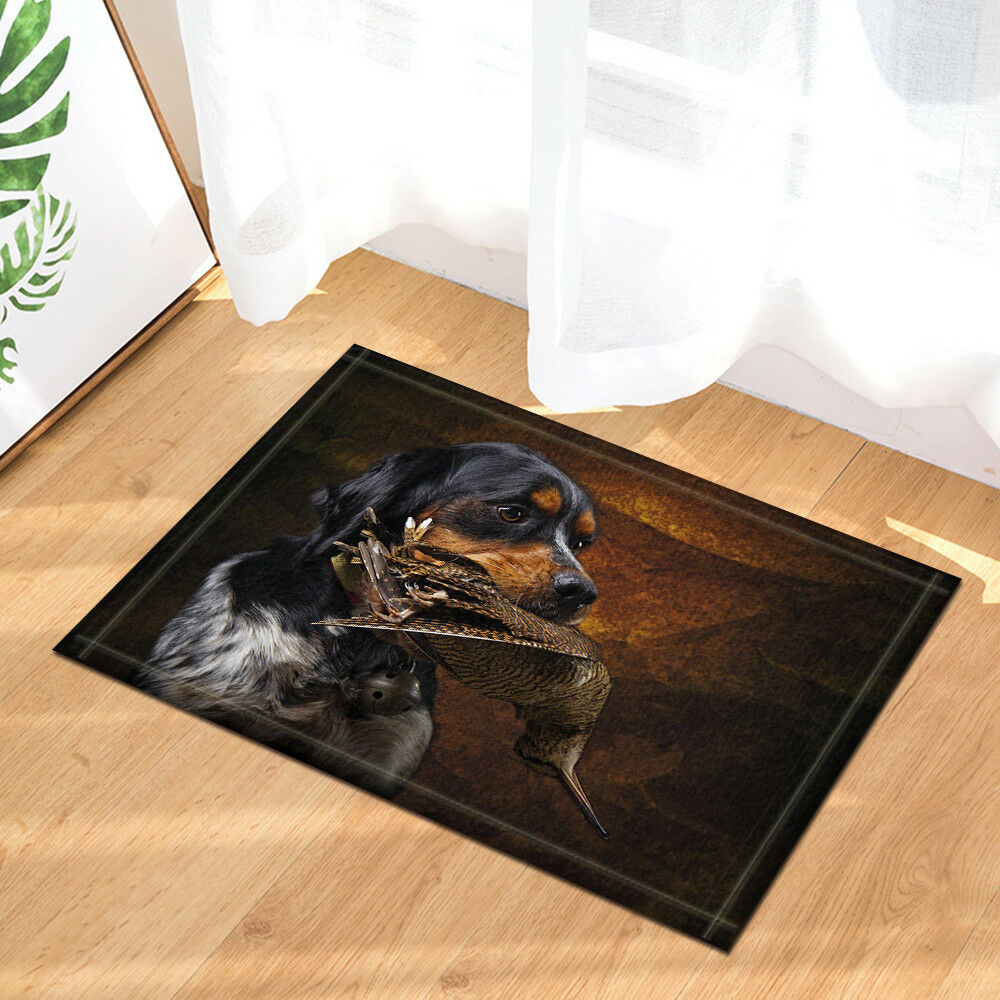 Hunting Dog with Trophies Woodcock Bath Mat Bathroom Bedroom Rug door 40x60CM
