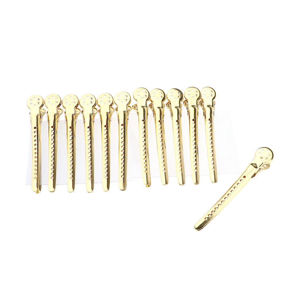 24Pcs Stainless Steel Duck Sectioning Clips Barber Haircut Styling Clamps