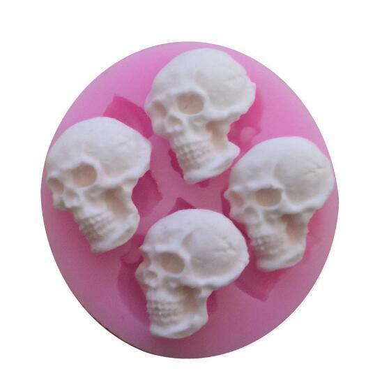 Skeleton head Halloween Silicone Cake Decorative Baking Mould Tool