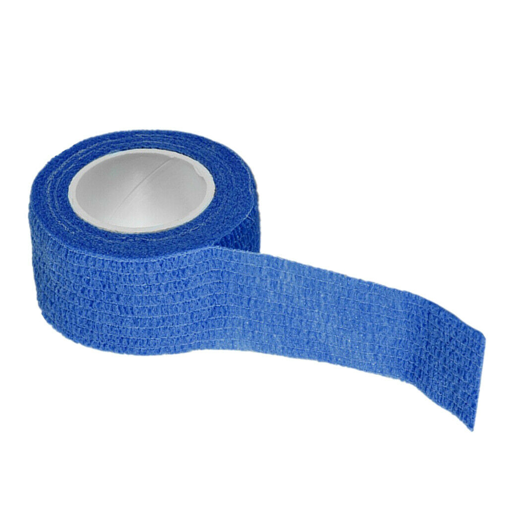 Self-Adhesive Non-woven Bandage Wrap Cohesive Tattoo Grip Cover 2 Yard Blue