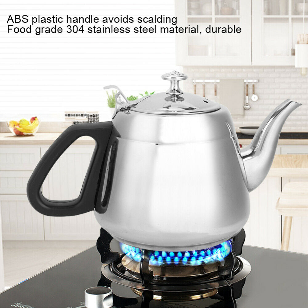 Stainless Steel 1L Water Kettle with Lid & Handle Teapot Stovetop Cooking
