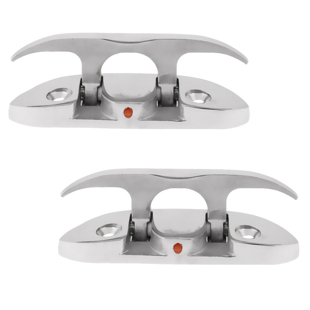 2Pcs FOLDING CLEAT Boat Marine Sailing Hardware Stainless Steel Cleat 4-1/2