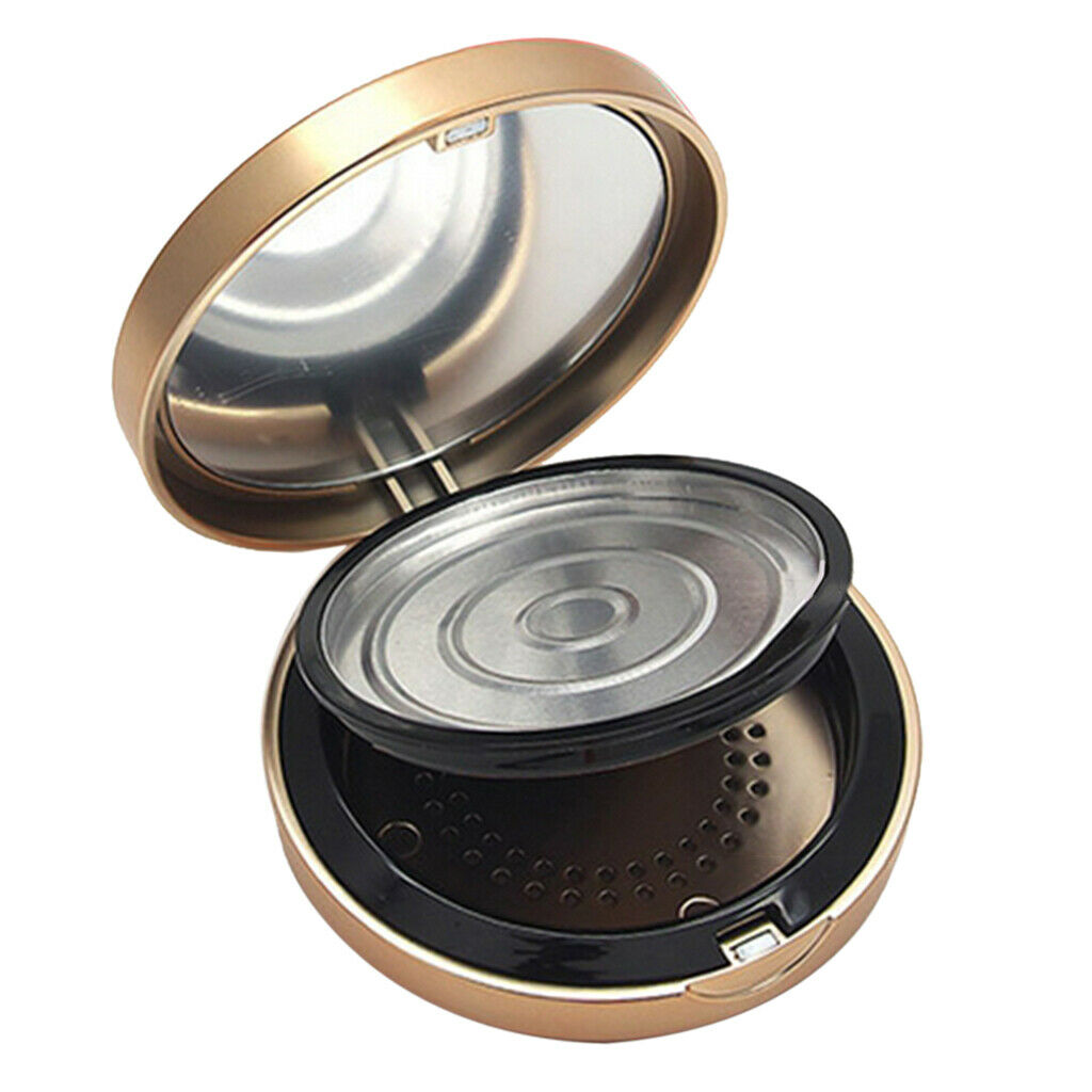 Double Layer Cosmetic Concealer Foundation Powder Container Case Holder Jar