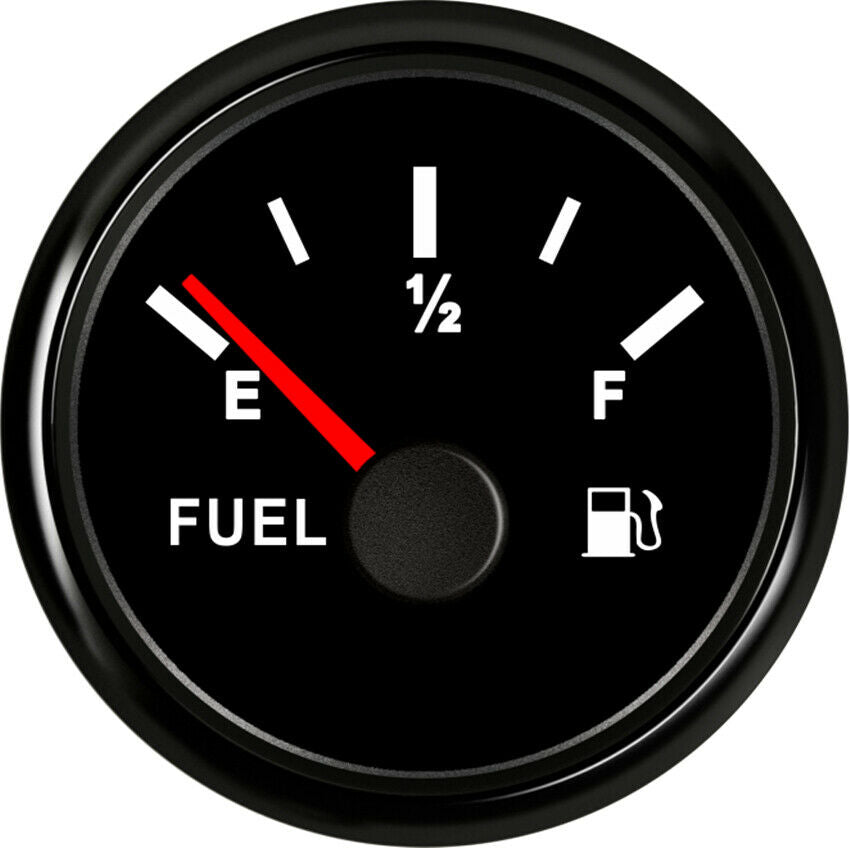 Fuel Level Gauge With 6.5inch Sender 73-10 ohms 9-32V For Car Truck Marine Black