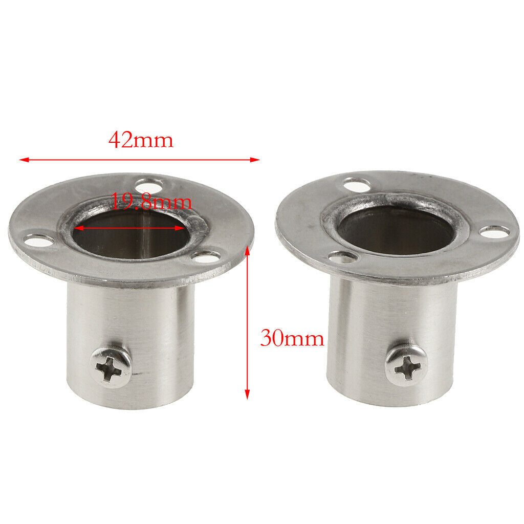Hanging Garment Pipe Bracket Walk In Wardrobe Rail Ends Supports 42 x 30mm