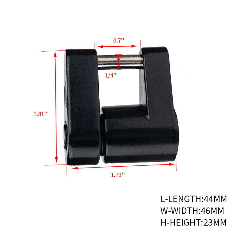 1Pcs Black Durable Hook Lock Tongue Locks Trailer Hitch Lock for Cehicles CaBDA
