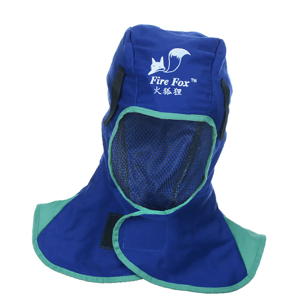 Flame-retardant welding hood made of leather, safety clothing, head protection /