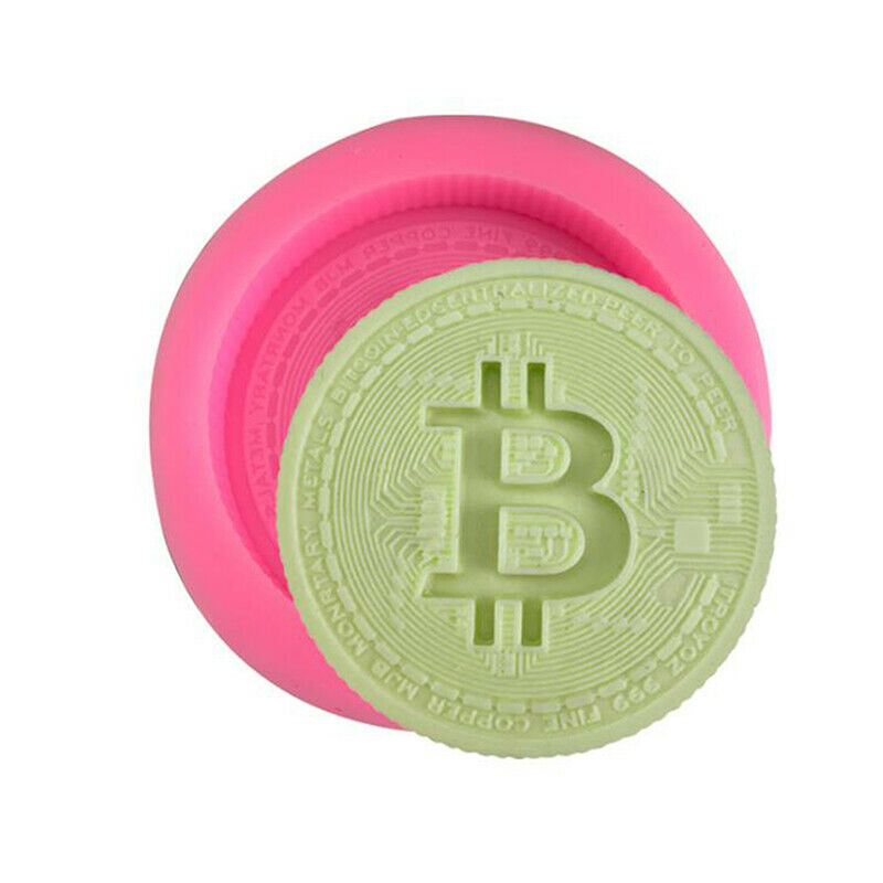 Bitcoin shape silicone mold DIY cake  kitchen baking decoration tool Mo.l8