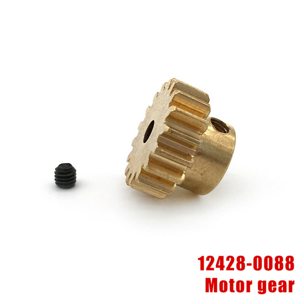 2x 3.175mm Shaft 17T Motor Gear Pinion for WLtoys 12423 RC Car Truck Accs