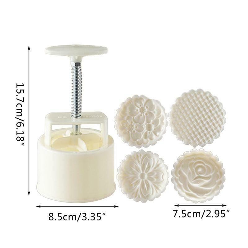4ps Blossom Flowers Stamps Moon Cake Mould DIY 150g mooncake mold  Pastry Tool