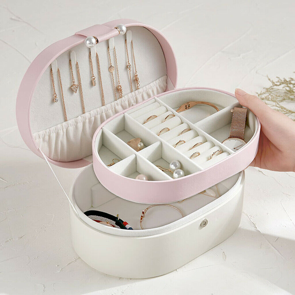 Jewelry Box Jewelry Organizer Collections Travel Storage Case Lockable Pink