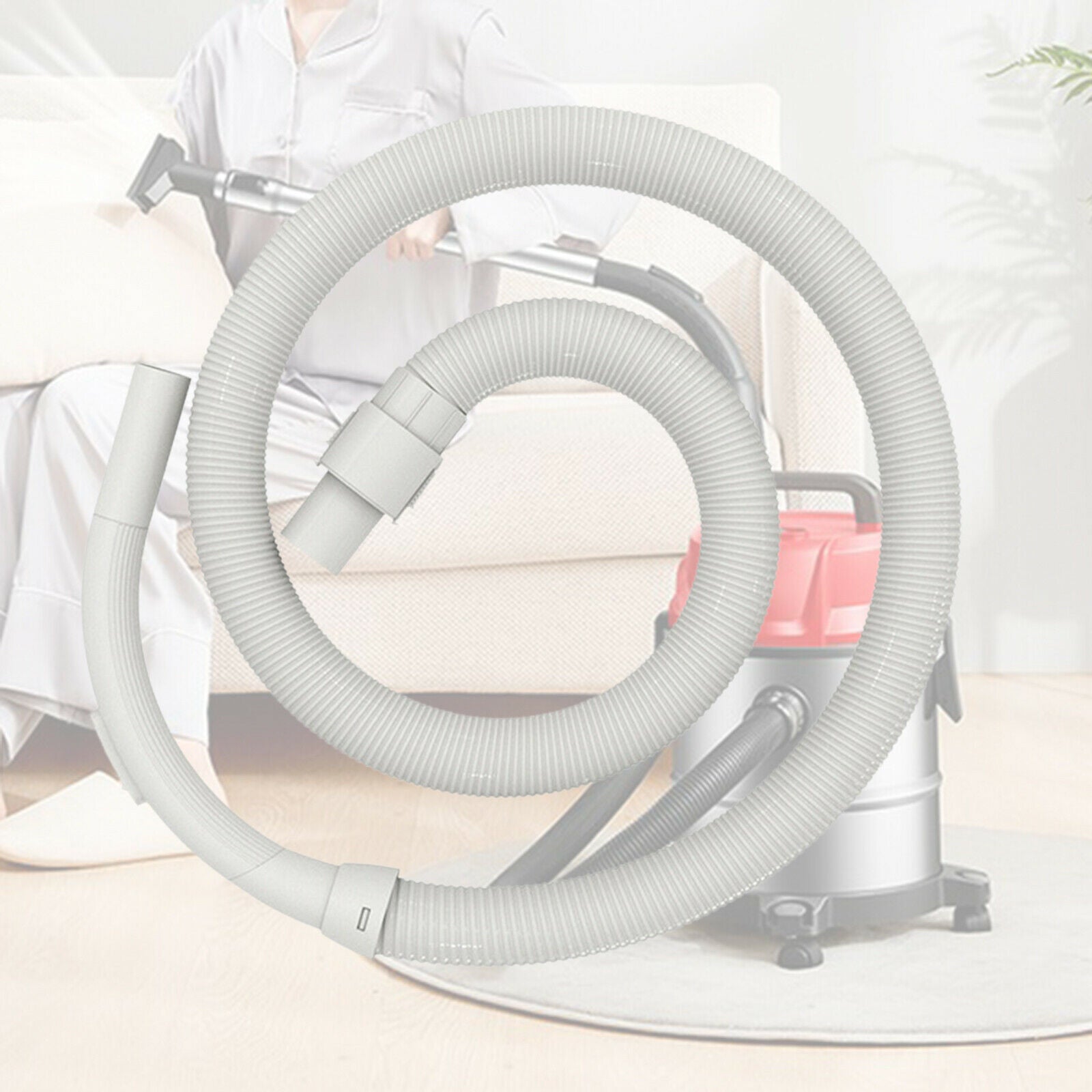 Vacuum Cleaner Hose Household White Easy Install Extension Hose Pipes Accs