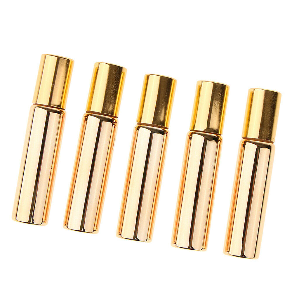 10x 10mL Empty Roller Bottle w/ Steel Ball for Essential Perfume Scents Oils