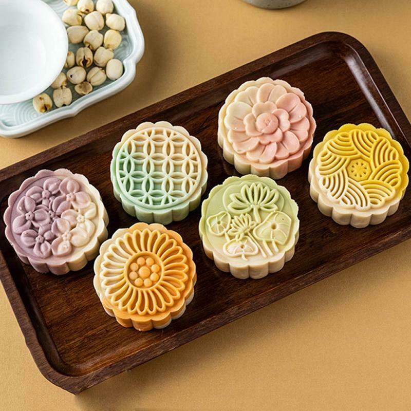Hand-Pressure Moon Cake Mould Mid Autumn Festival Bath Bombs Food-Grade Plastic