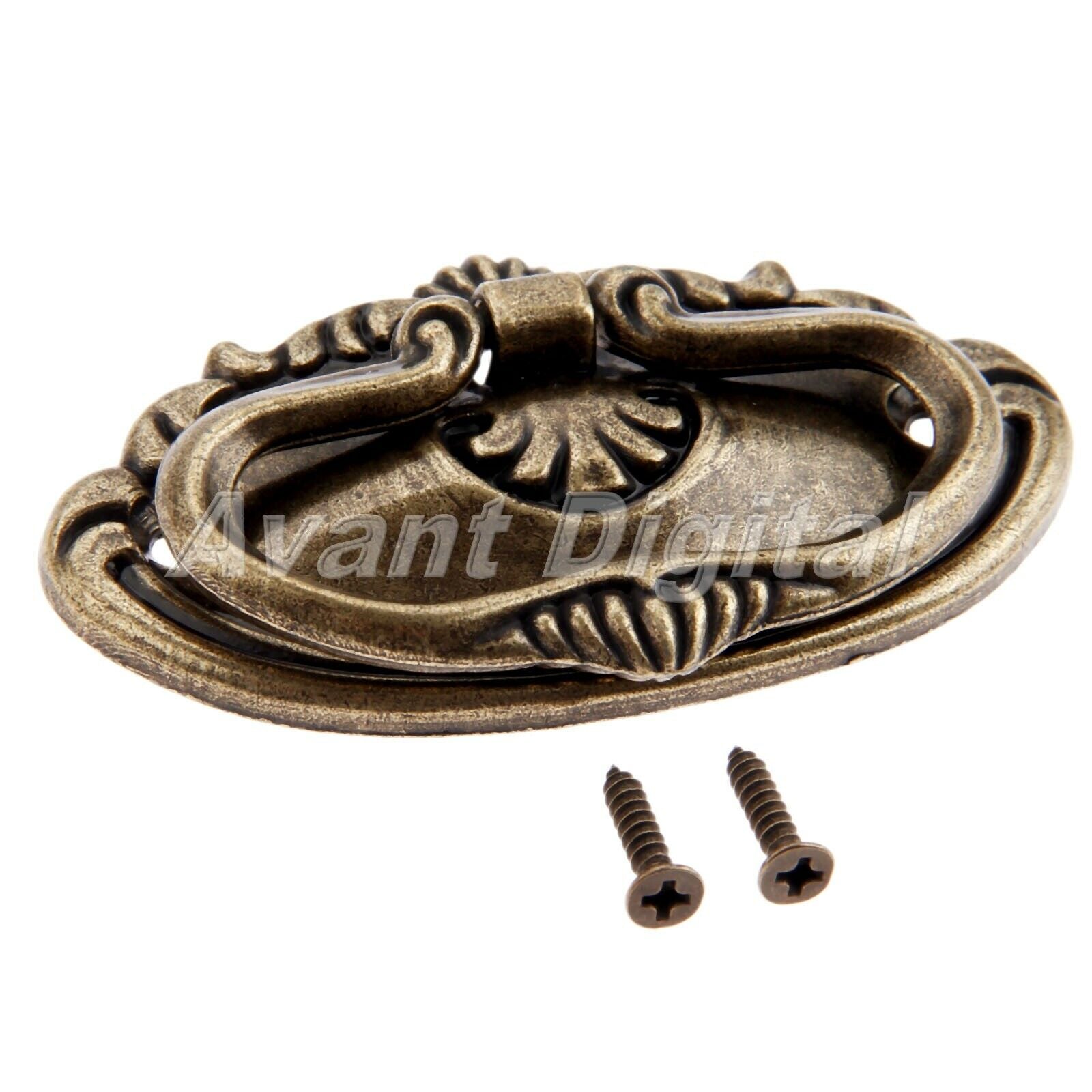 78*43mm Retro Jewelry Box Bookcase Door Pull Handle Ring Drawer Cabinet Knob