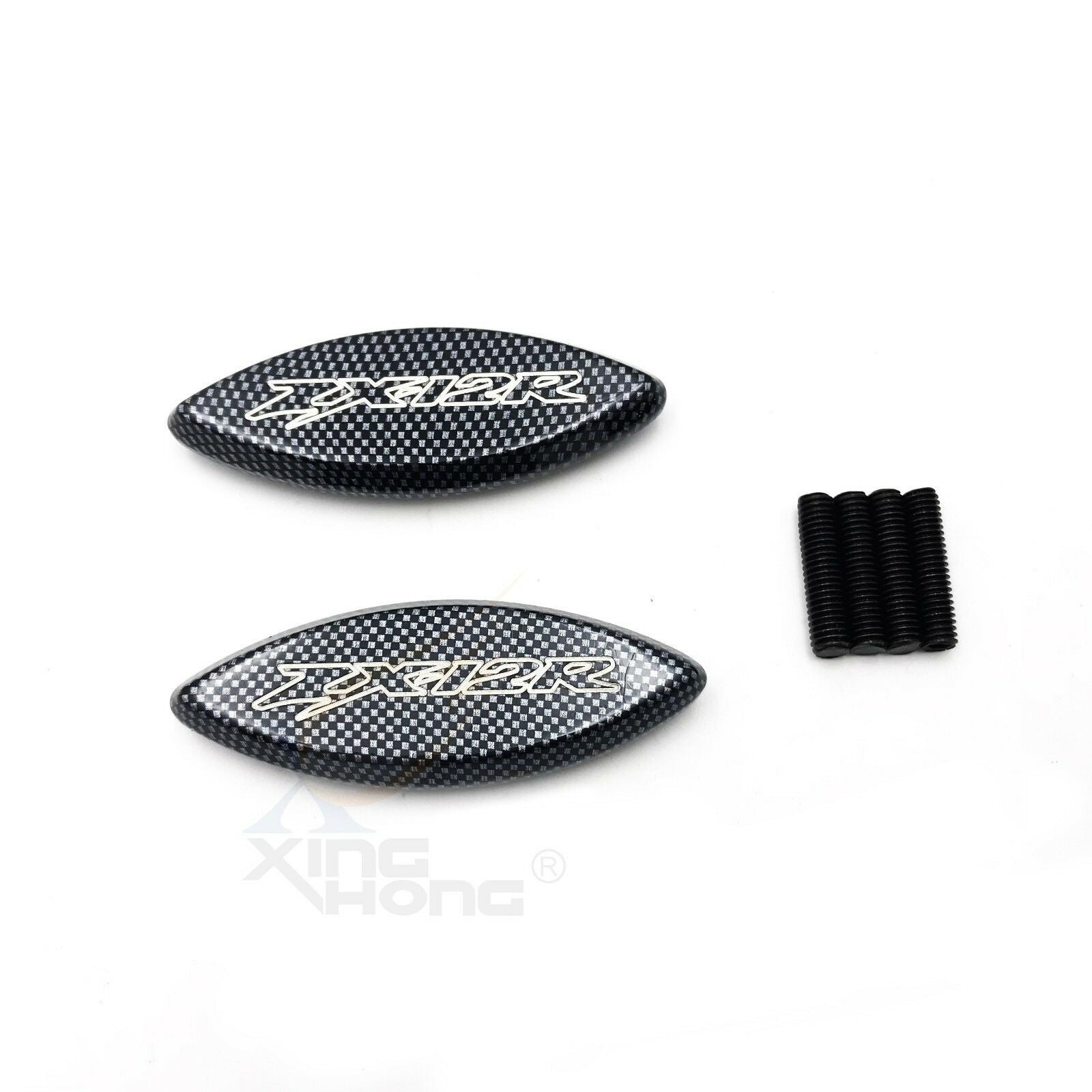 Carbon Style Mirror Block Off Base For 2000-2006 Kawasaki Ninja Zx-12R Zx12R