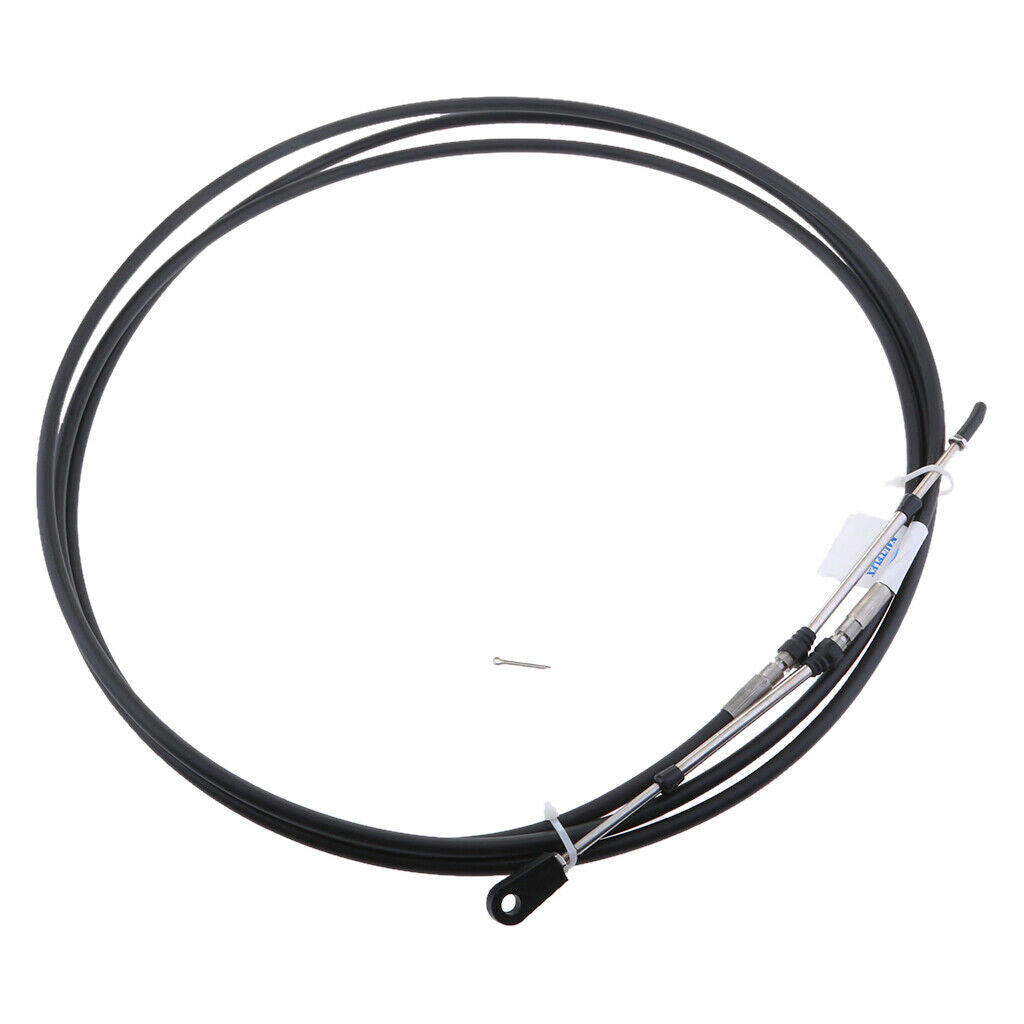 2-Pack 10ft Marine Motor Throttle Control Cable for Yamaha Outboard Black