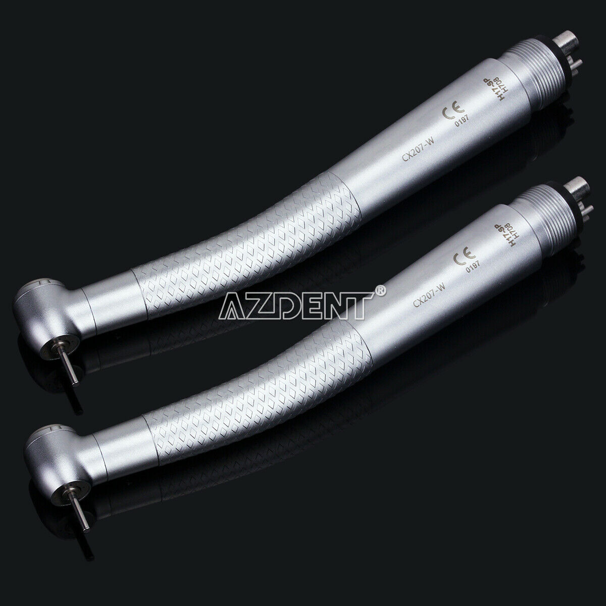 2X COXO Dental High Speed Standard Push Button 3 Water Spray Handpiece 4 Holes