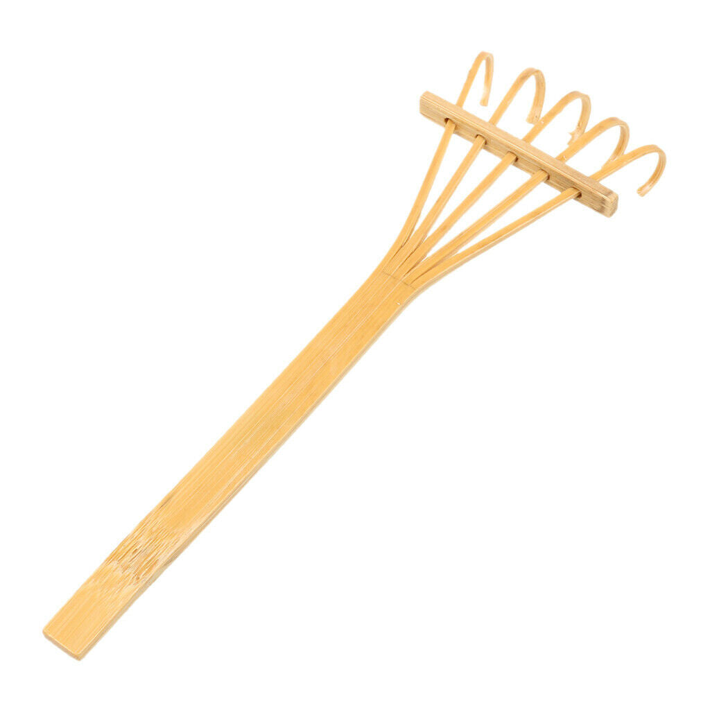 Set 2pcs Japanese Style Bamboo Rake for Zen Garden Home Microlandscape Decor