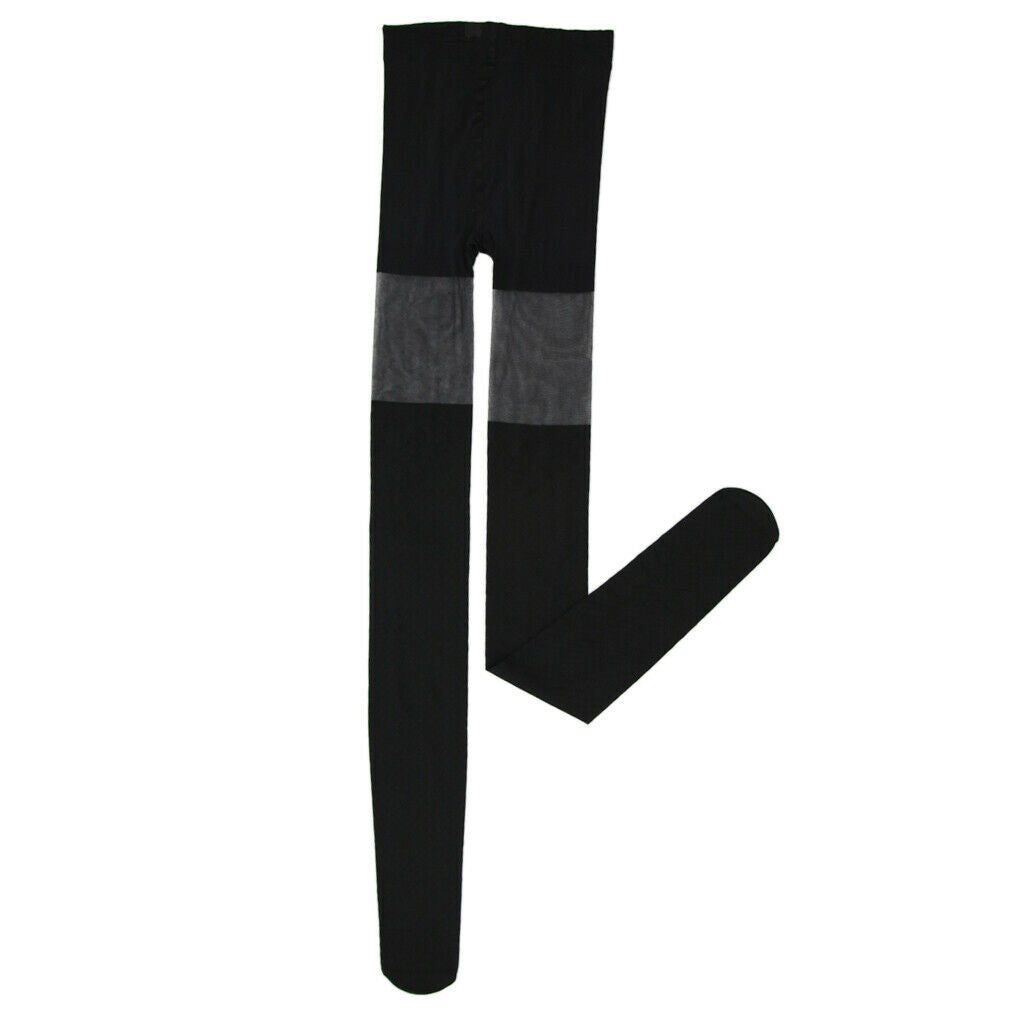 Women Ladies Sheer Black Pantyhose Tights Elastic Stockings Black pattern 5
