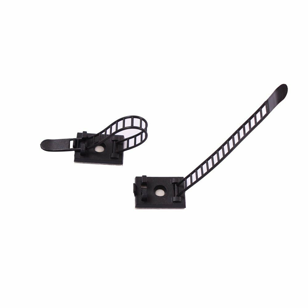 1PC Car Cable Wire Adjustable Clips Fastens Fixed Organizer Clamps Self-Adhesive