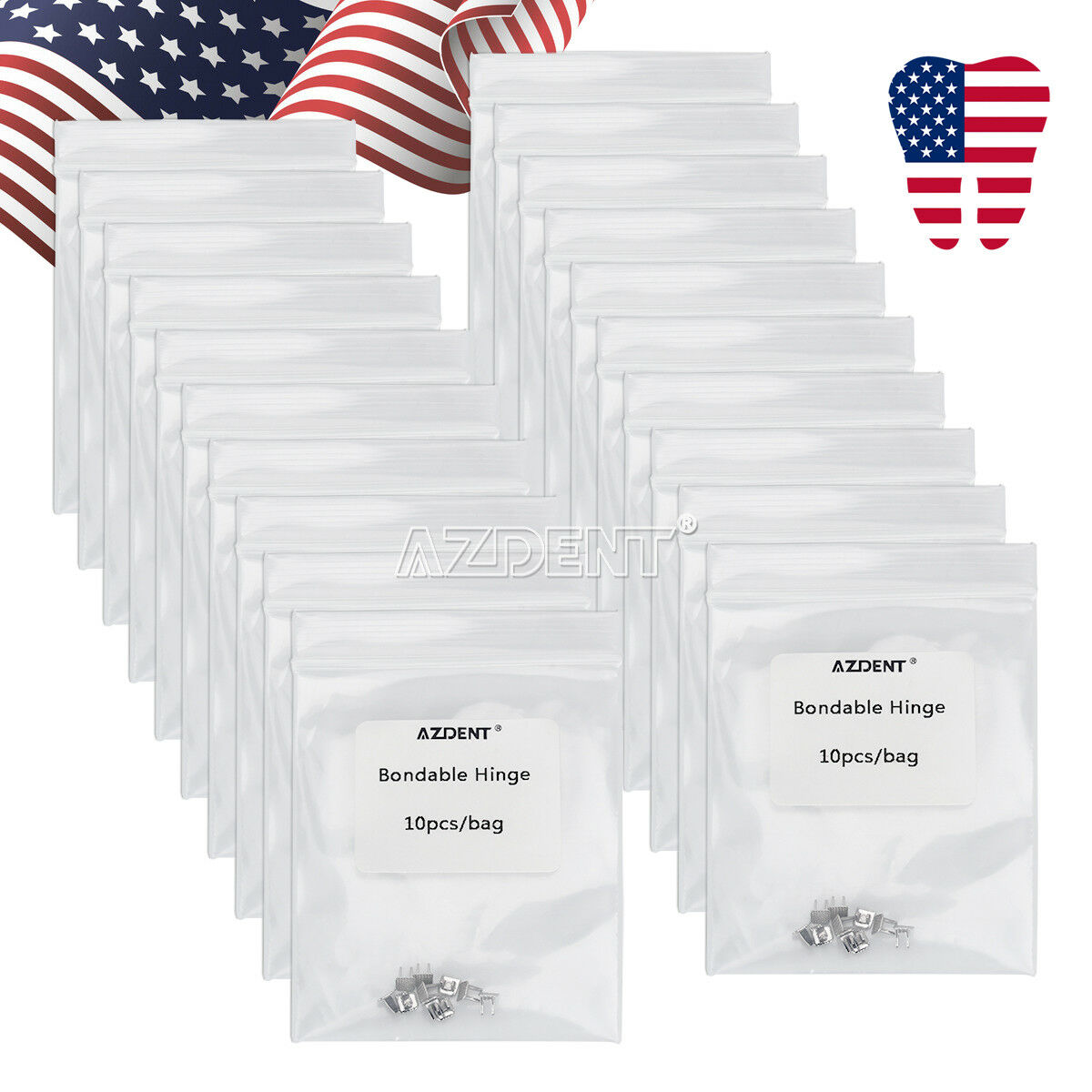 20 Pack Dental Orthodontic Bite Turbos Opener Teeth Tongue Bondable Hinge Button