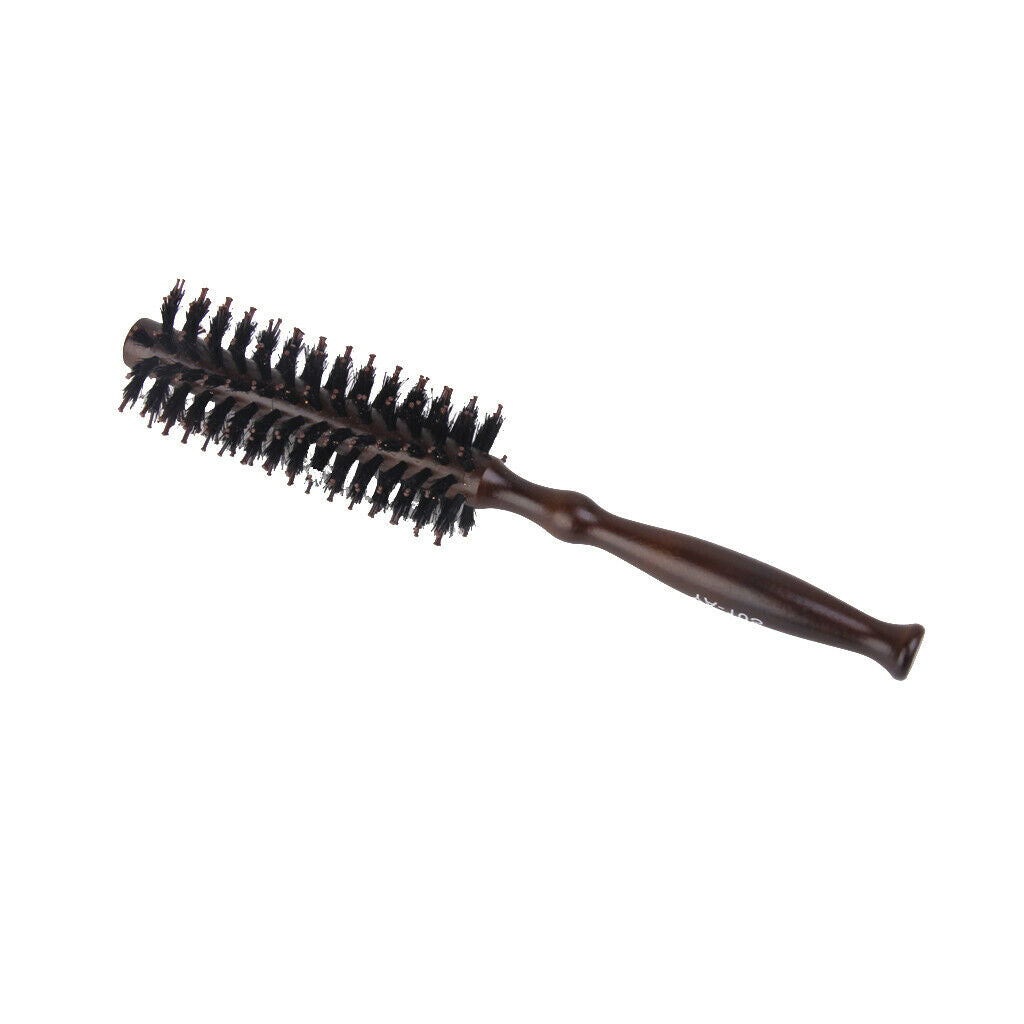 Wooden Handle Anti-Static No Frizz Round Brush Roller Comb for Blow Drying