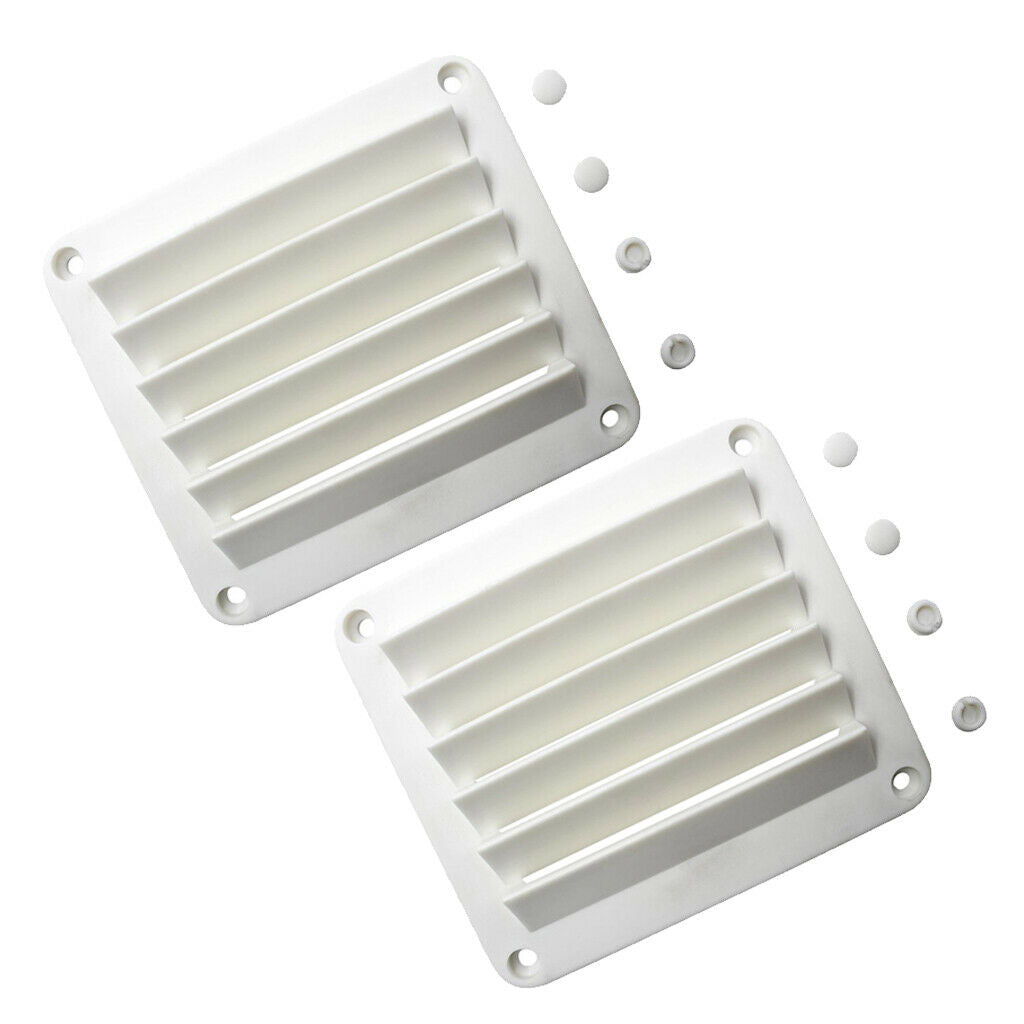2pcs 5-1/2 x 4-7/8 inch Hose Intake Louvered Vent for Marine Boats - Rectangular
