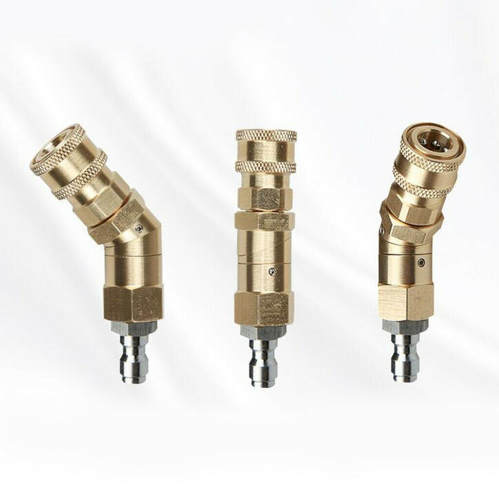 1/4'' Quick Connect Pivoting Coupler Pressure Washer Hose Adapter Quick Coupler