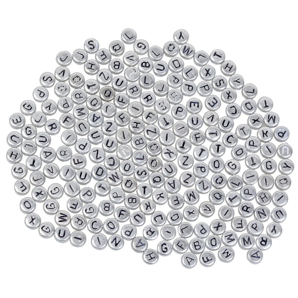 200 Pieces Colorful Acrylic Beads Charm Alphabet Letter Bead DIY Jewelry 6 #