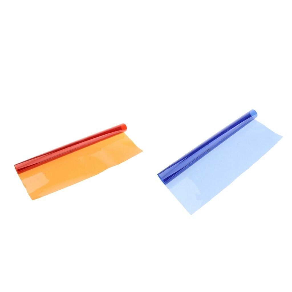 2Pcs Red + Blue 40×50cm Lighting Filter Colour Effects Gel Theatre Party Lights