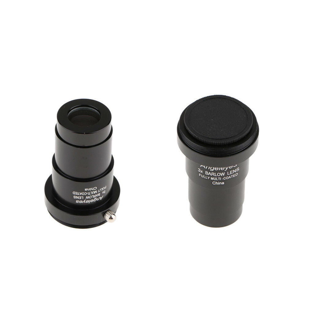 Barlow Lens 5X 3X Telescope Eyepiece Multilayer Broadband Purple Film 1.25"