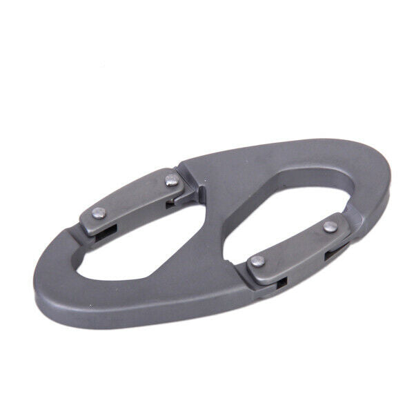 2 Pieces Outdoor Snap Hook Buckle Hanging Key Chain - Gray