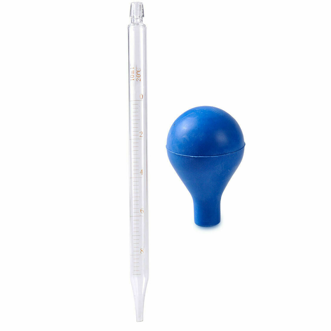 10ml Laboratory Lab Rubber Head Glass Pipette Dropper Scale Liquid Transfer Tool