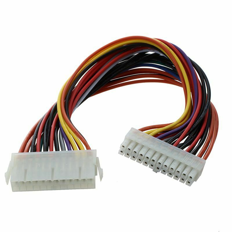 29.5cm Computer PSU ATX 24 Pin Male to Female Extension Power Cable P8X3X3